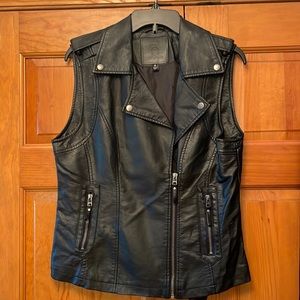 Max Studio Vegan Leather Vest Size M